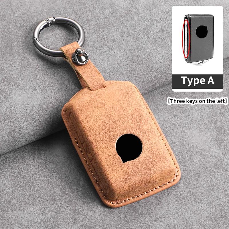 

Чехол для автомобильного ключа из кожи с 3 кнопками для Volvo S60 S90 XC40 XC60 XC90 V60 V90 T6 T8, аксессуары для защиты автомобильного ключа