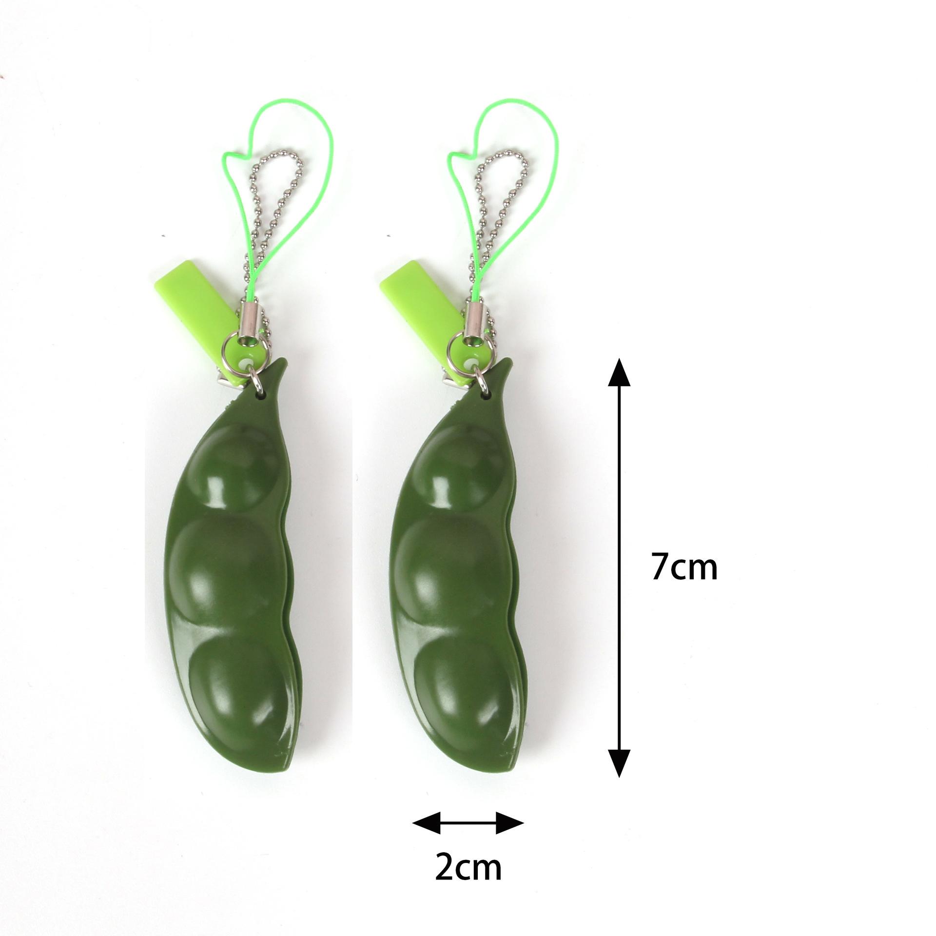 

2 шт. мягкие декомпрессионные антистрессовые игрушки сжимать горох фасоль брелок для взрослых детей резиновая игрушка для снятия стресса J117