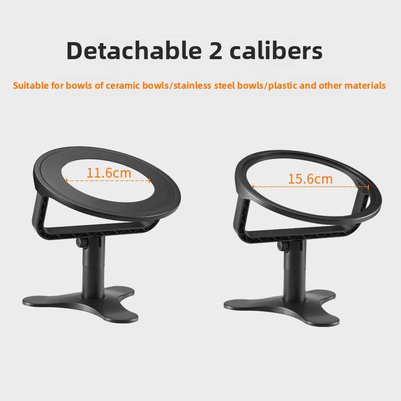 Pet High-footed Stainless Steel Stand Bowl Height Adjustable Prevent Knocking Cat's Rice Bowl Pet Feeding Supplies Accessories