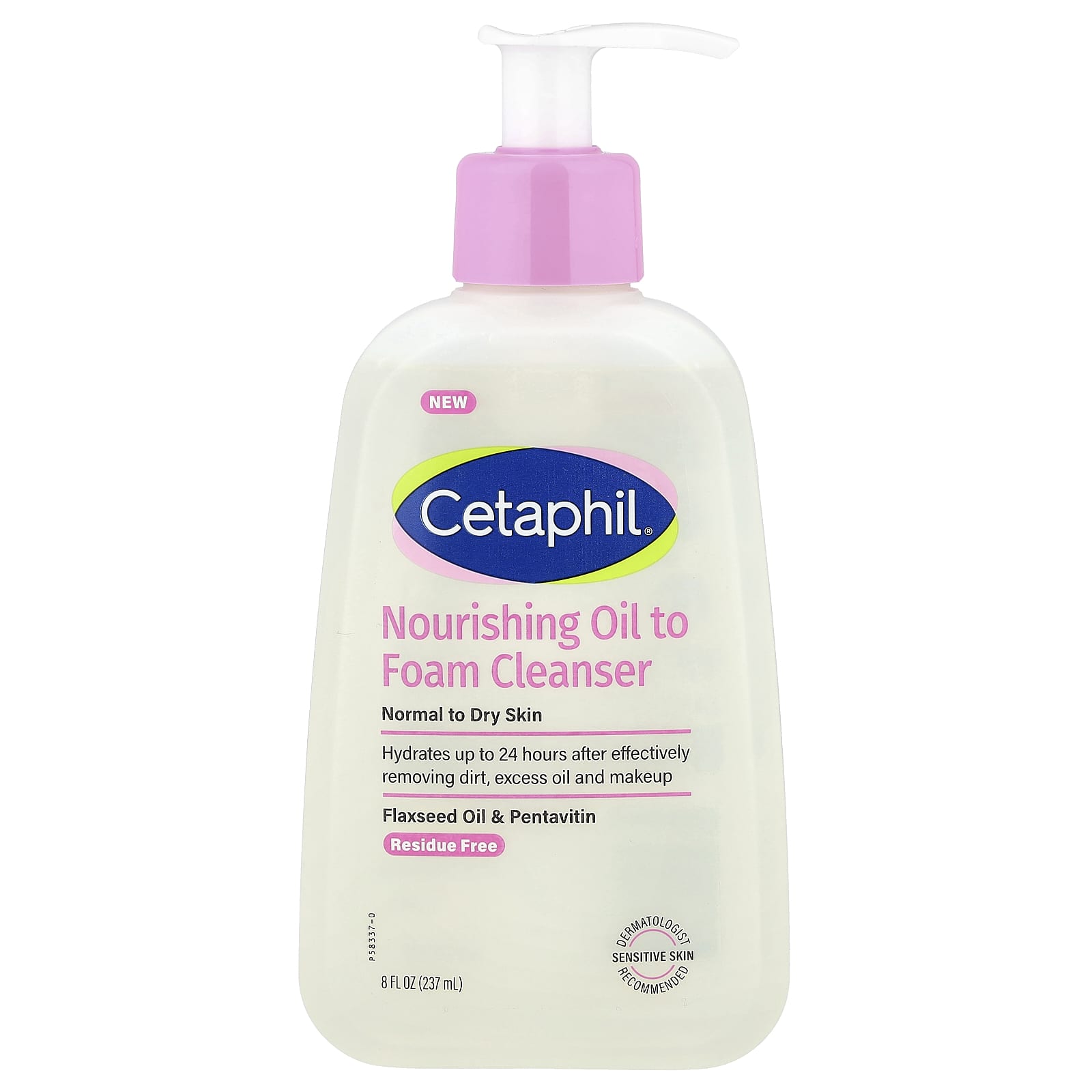 

Cetaphil, Nourishing Oil-to-Foam Cleanser, Normal to Dry Skin, 8 fl oz (237 ml)