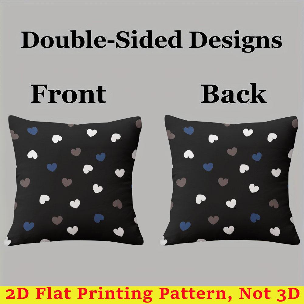 Heart Mix square Jacquard Pillow Cover for Sofa Office Waist Cushion Cover Home Decorative Pillowcase