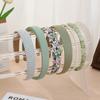 6-Piece Elegant and Stylish Printed Plaid Wide-Brim Headbands for Girls & Women Hair Accessories, Suitable for Outdoor Wear, Sch