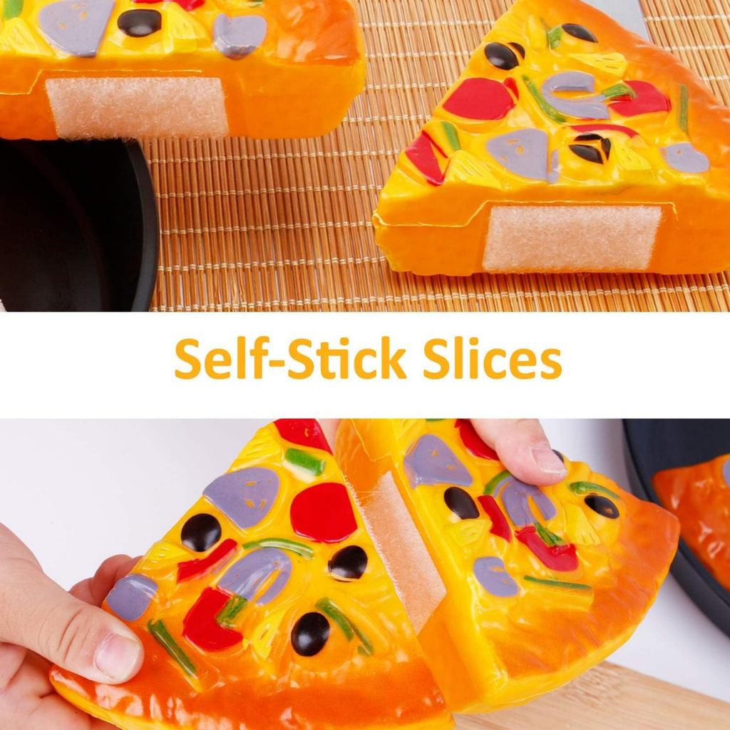 Pizza Party Toy Play Set For Kids Pizza Pie Pretend Play Food Slice And Serve Plastic Kitchen Play Accessories Interactive Game