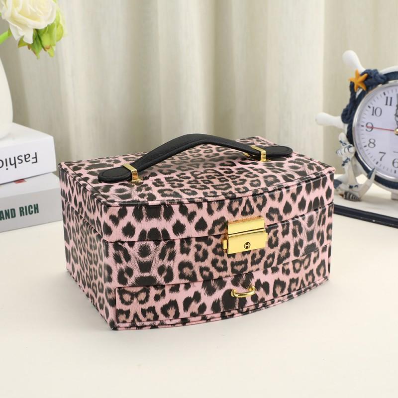 Leopard Print Jewelry Organizer Box With