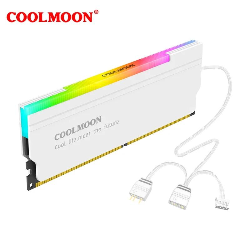 5V-3PIN ARGB DDR Memory RAM Cooler Aura Sync Heat Spreader Cooler with Thermal Silicone Pad for Desktop Computer PC Memory