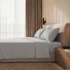 The White Stone Parure de Lit en Percale de Coton 200 TC | Drap Housse, Drap Plat et  Taie d'Oreiller 