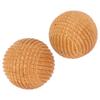 2 Pcs Wooden Hand Exercise Balls Ergonomic Relaxation Textured Lightweight Palm Massage Balls for
