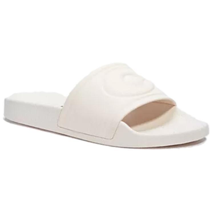 Coach Slide Slippers Women's White C4416-CHK