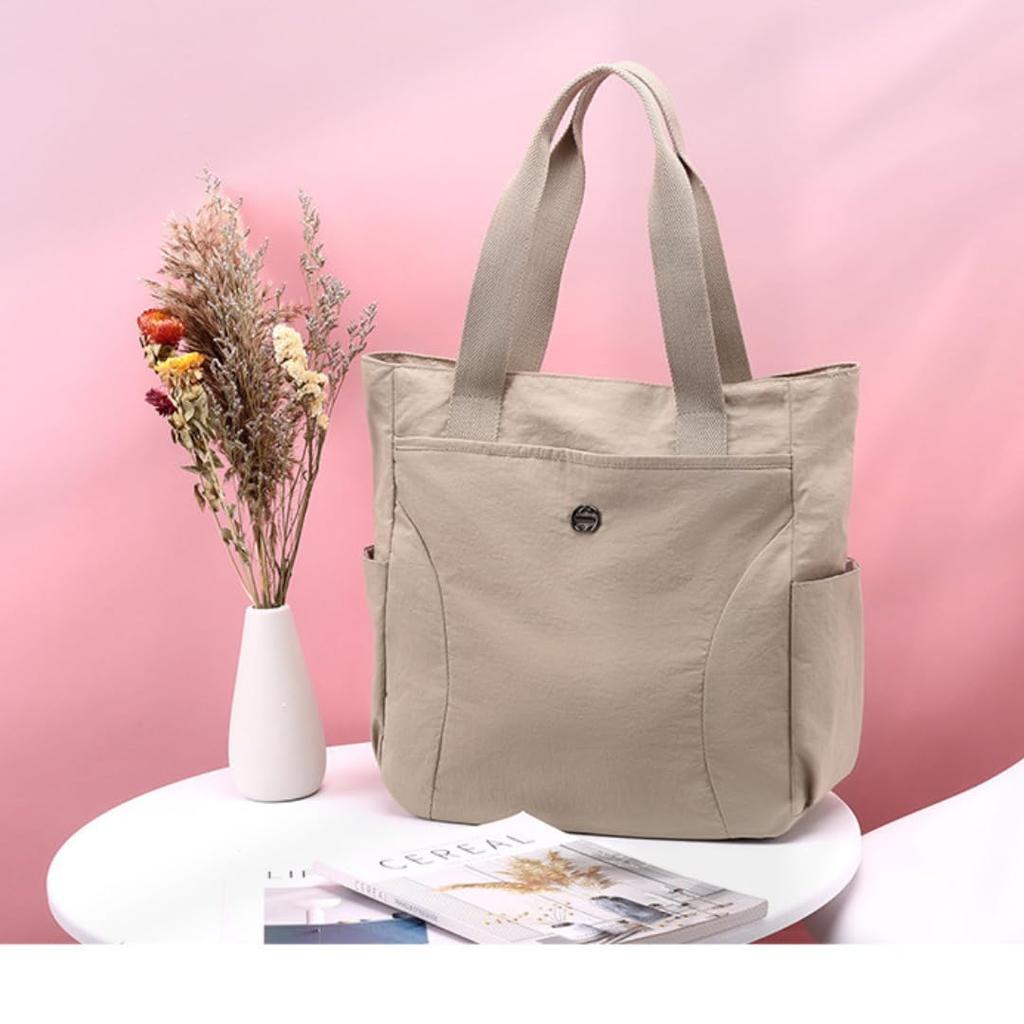 Auty IZUMIYA Damen-Leichtgewicht-Tragetasche, wasserabweisend, großes Fassungsvermögen, A4-Format, Nylon-Design, perfekt für Pendeln, Schule oder Beruf,