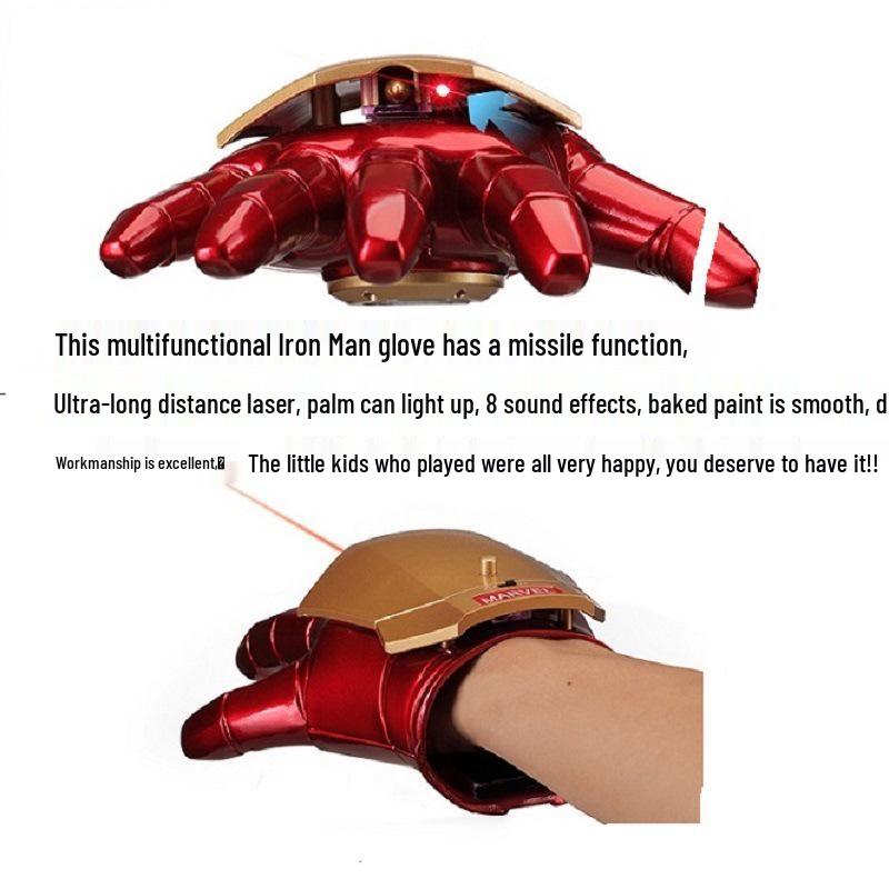 Iron Man Luminous Wearable Helmet & Gloves Cosplay Toys for Kids