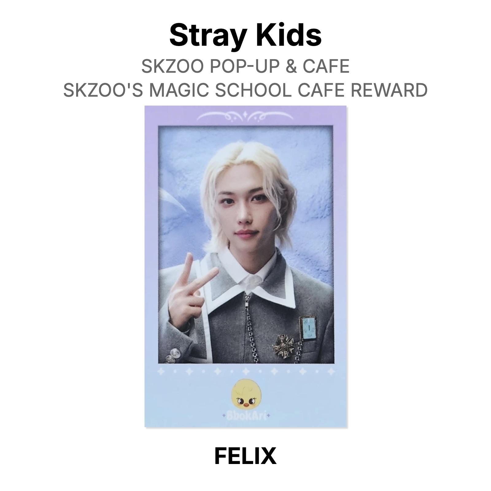 Stray Kids SKZOO POP-UP & CAFE SKZOO S MAGIC SCHOOL CAFE REWARD Official Photocard FELIX