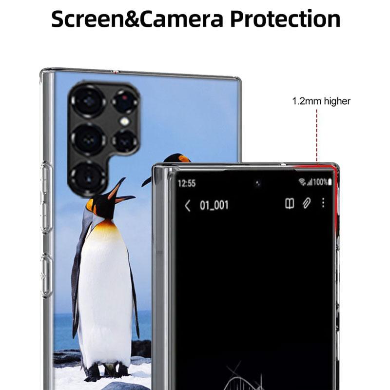 Penguins Love at the North Pole Cases Phone Case for Samsung Galaxy S26 Ultra S25 Edge S24 S23 FE S21 Plus S20 S22 Cover TPU Cap
