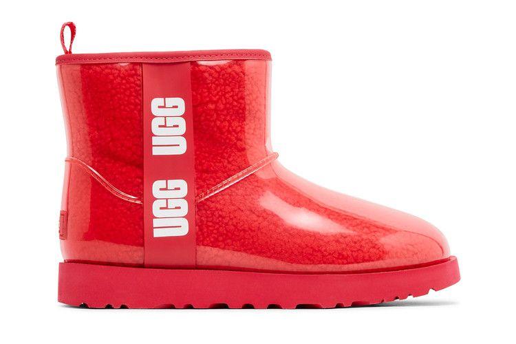 Women's Boots UGG Classic Clear Mini Boot Hibiscus Pink (Women's) Hibiscus Pink/White