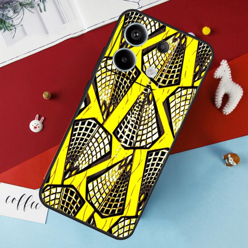 African Wax Pattern Fabric Case For Xiaomi Redmi Note 14 12 11 10 13 Pro 15 Pro Plus Redmi 15 14C 10C 12C 13C 15C Cover