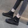 Women's Retro British Style Height-Increasing Ankle Boots - Thick-Soled High-Top for 2025 Autumn