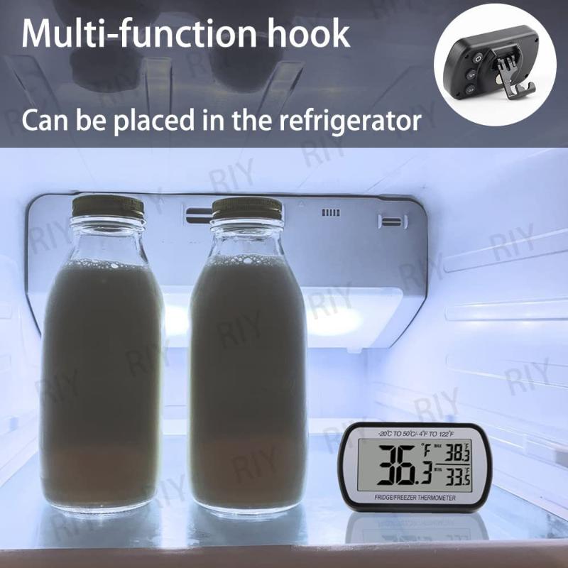 Digital Freezer Room Thermometer Large Lcd Waterproof Magnetic Back Hook Temperature Monitor For Kitchen Home Restaurant