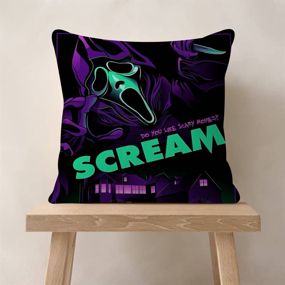 Horror Movie Scream Pillow Cover For Bedroom Room And Living Room Sofa Decorative Cushion Cover