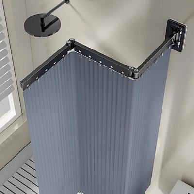 Waterproof Anti-Mold Folding Shower Curtain for Dry-Wet Separation