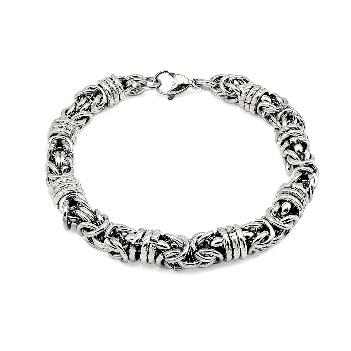 Fashion Jewelry Men s Stainless Steel Chain Necklace Bracelet Jewelry Set Bead Twisted Chain Jewelry Set