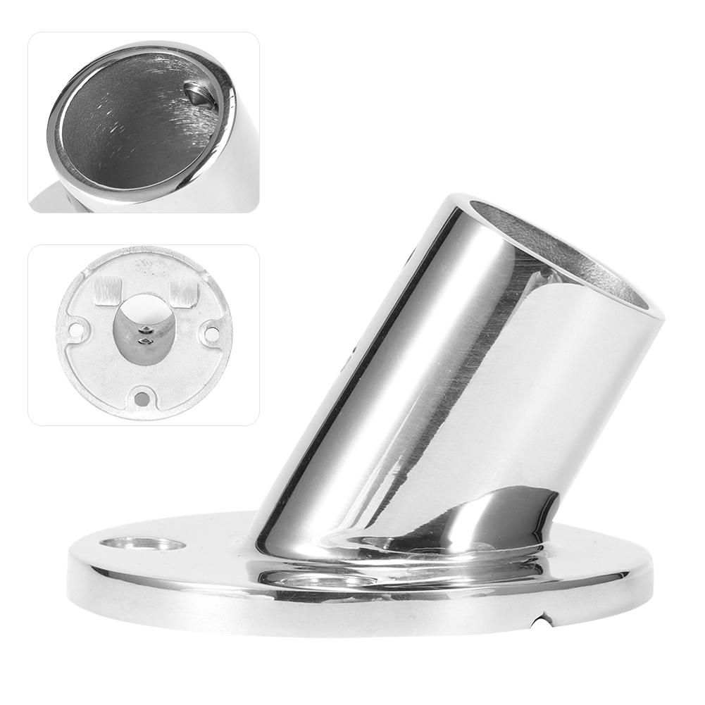 60 Degree Round Tube Base Hand Rail Railing Fitting 316 Stainless Steel Marine Boat Hardwares25mm 1in