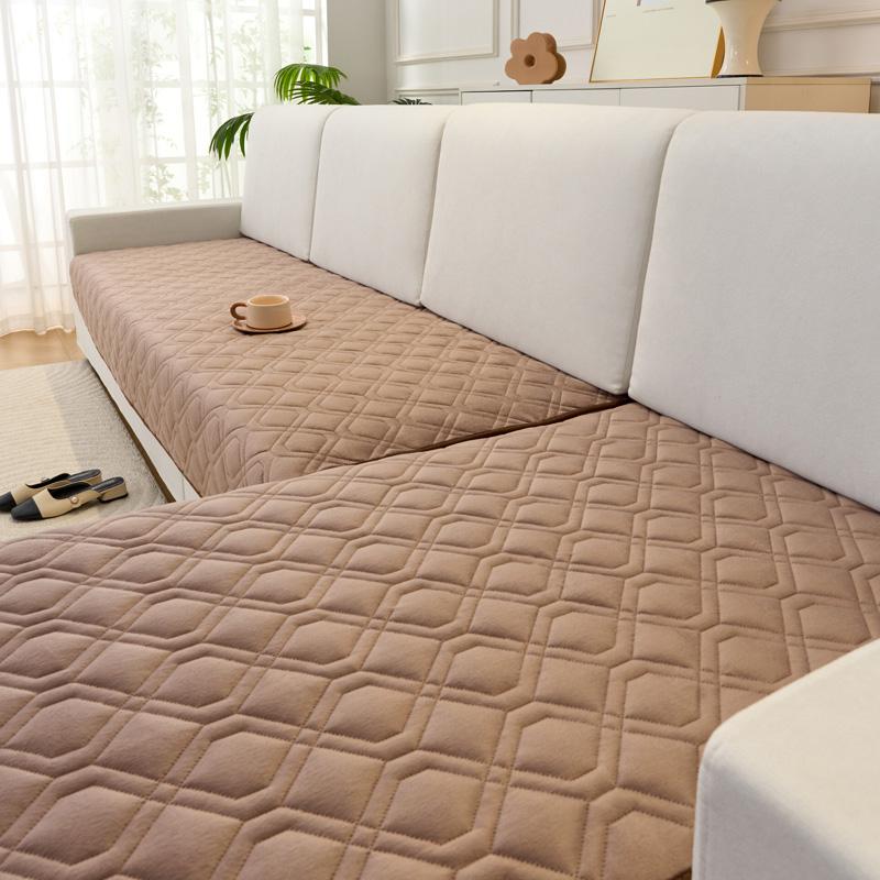 Geometrický měkký potah sedáku pohovky ve tvaru L pro domácí mazlíčky a děti, přehoz na pohovku, ochrana proti poškrábání kočkou, rohový ručník na pohovku, univerzální podsedák
