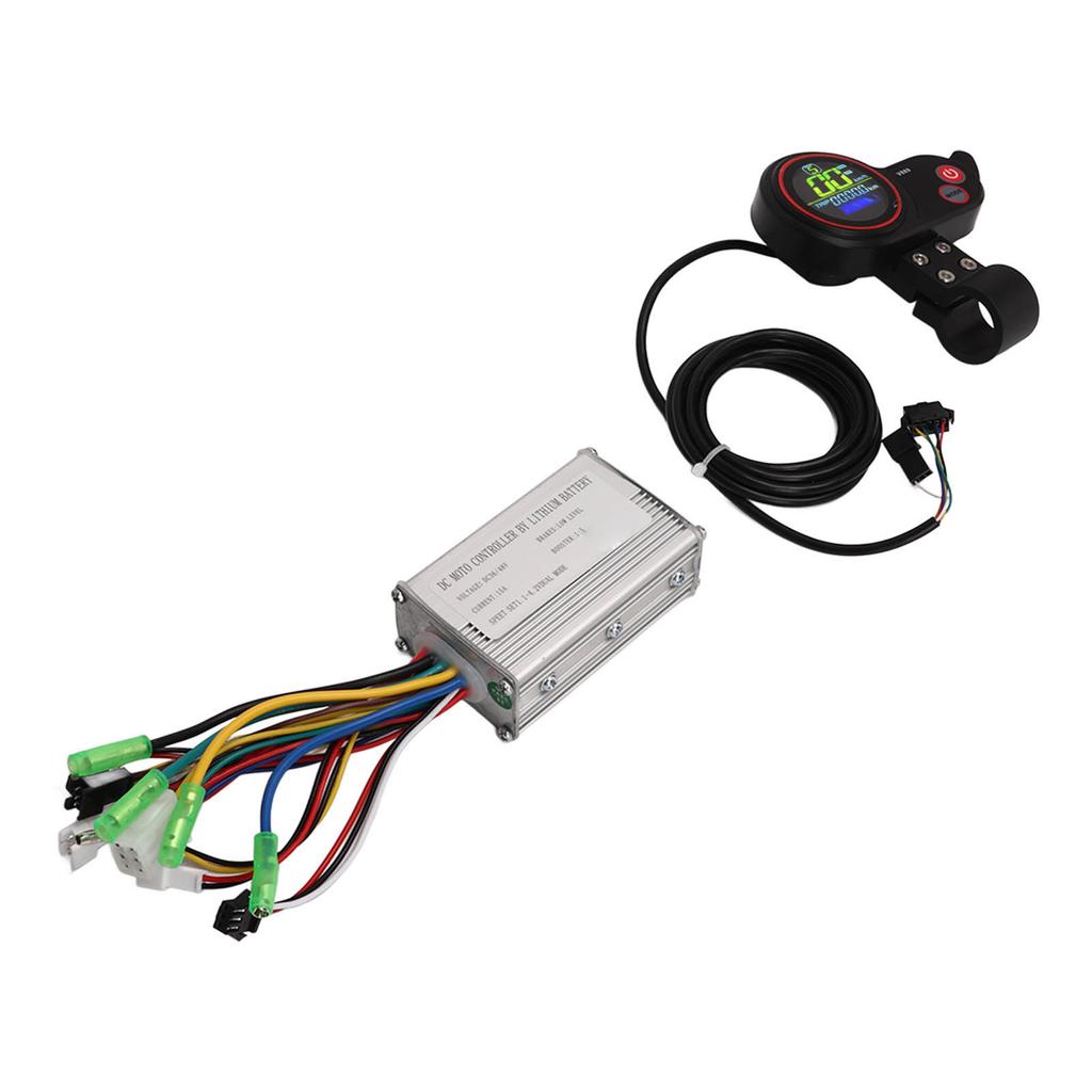 36V 48V 15A Motor Brushless Controller and LCD Display Kit for Electric Bikes Scooters 22.2mm Handlebars