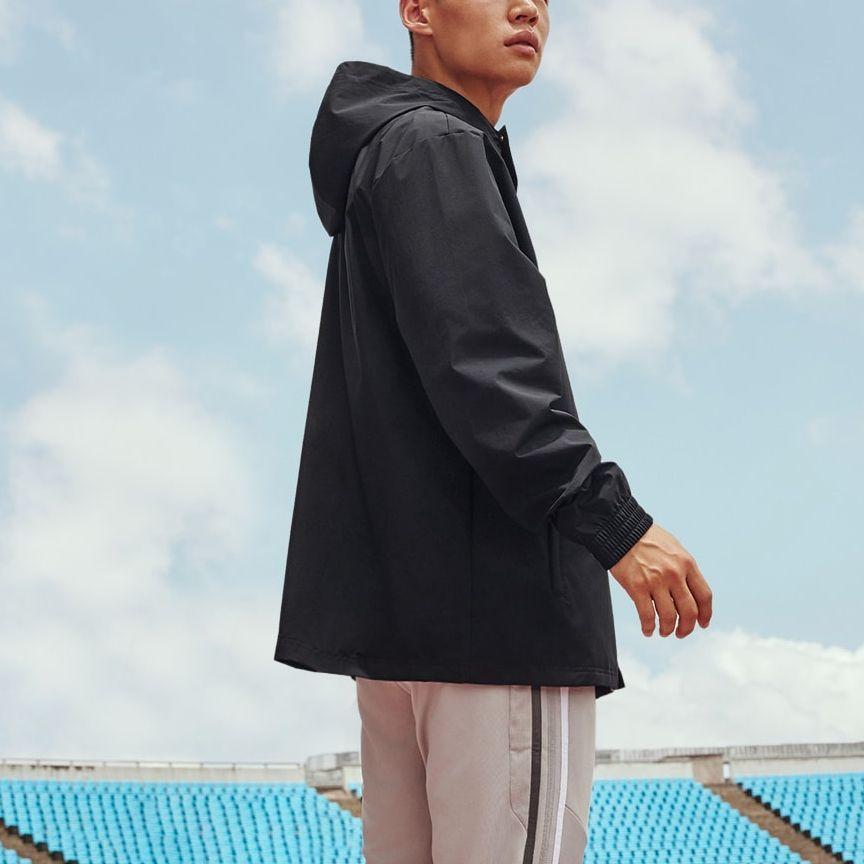 Adidas Entrada 22 Varied-Weather Performance Soccer Training Hooded Jacket Men Outerwear Black IK4010