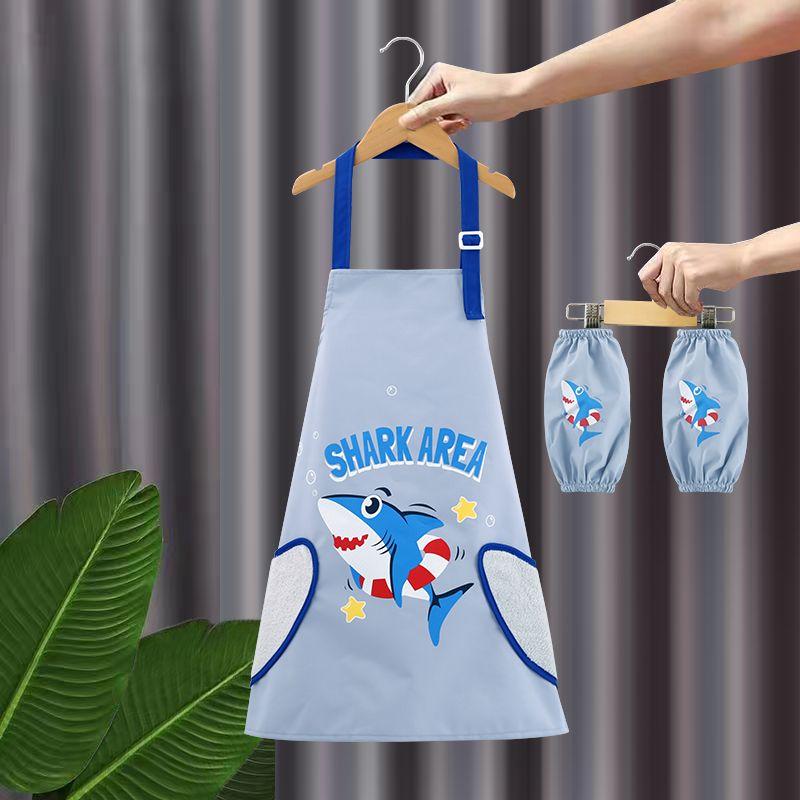Tablier imperméable, vêtements de dessin pour enfants, élèves du primaire portant des couvertures de cuisine, vêtements de protection pour le dessin des hommes et des femmes de la maternelle