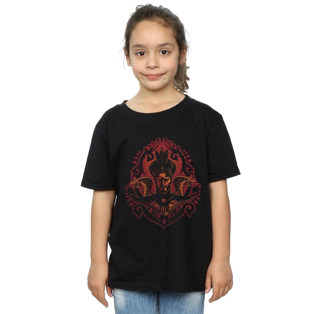 Disney Girls Aladdin Movie Jafar Snakes Cotton T-Shirt