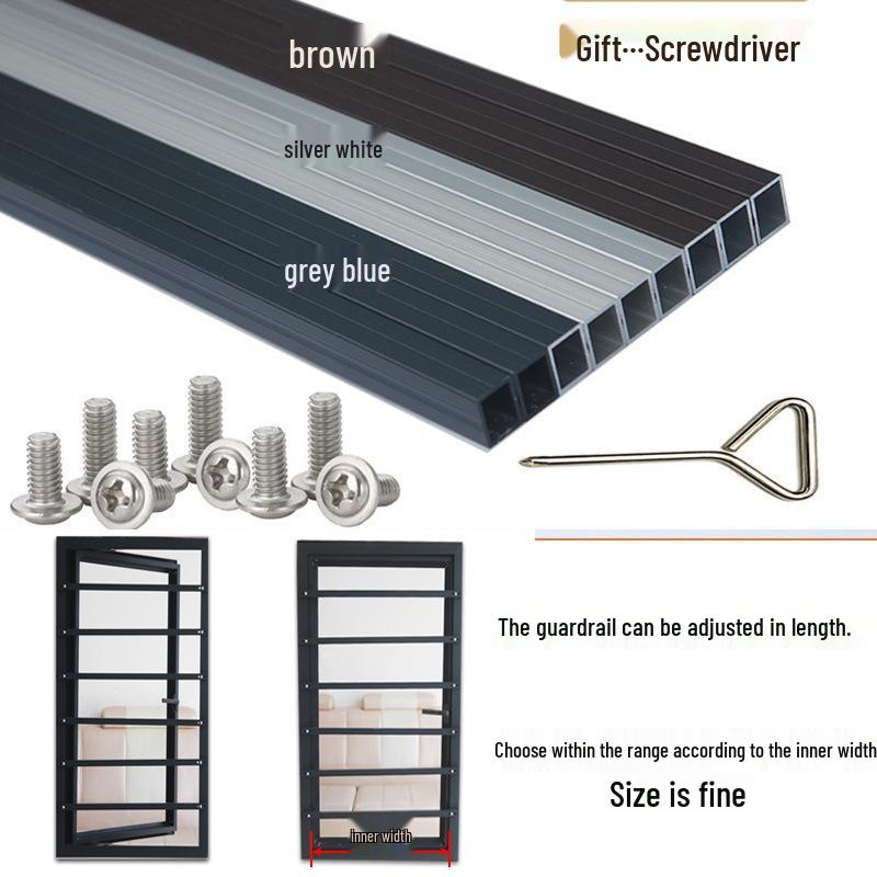Unsichtbares Bohrloses Kindersicherheits-Fenstergeländer & Einbruchschutznetz