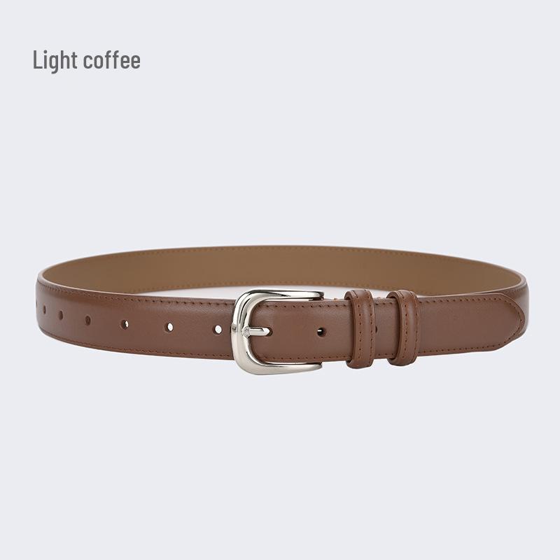 Women's Versatile Leather Belt: Trendy Decorative Fashion for Jeans, Skirts, and Trousers