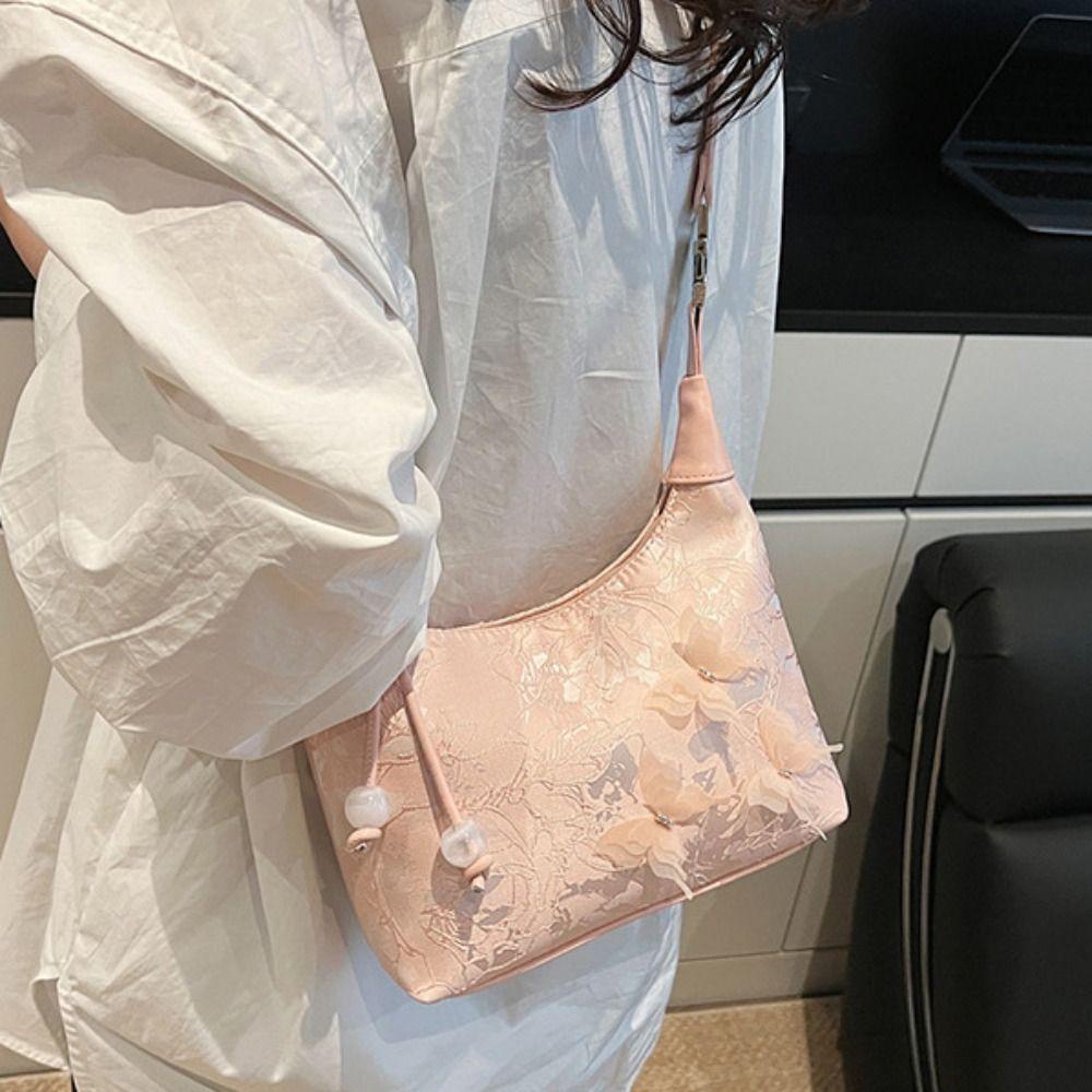 Elegant Embroidery Shoulder Bag Cheongsam Accessories Hanfu Printing Handbag  Women