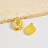 5pcs/Lot Gold Color Geometric Cobochons Stainless Steel Blank Settings Oval Heart Round Pendants For Jewelry Making Charms Bulk