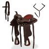 Westernsattel Halfter und Brustblatt Set Echtes Leder 12 Braun