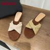 Fashion Female Summer Beach Slides With Low Heel Slippers Wedges Shoes For Women Fashion Round Toe Ladies Wedges Slippers Sandals Shoes