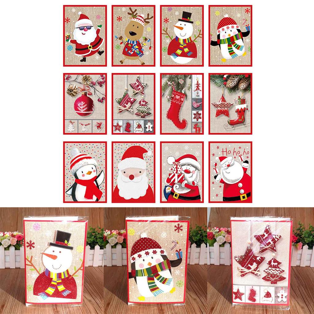 Merry Christmas Greeting Card with Music Set of 2 Vivid Sound Greeting Card for Children Birthday Party Blessing
