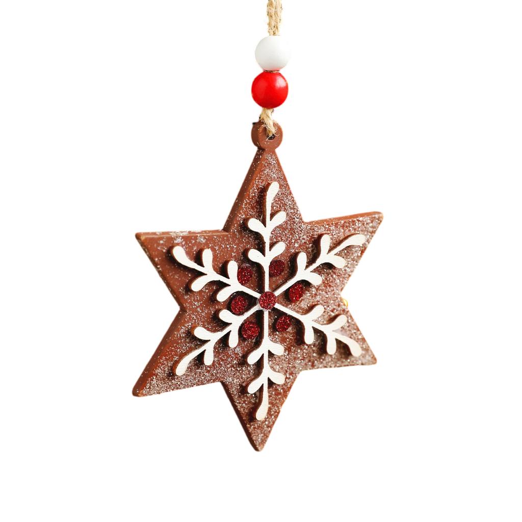 Wooden Gingerbread Pendants, Christmas Tree Decoration Pendants, Snowflake  Pendants, Atmosphere Decoration Items