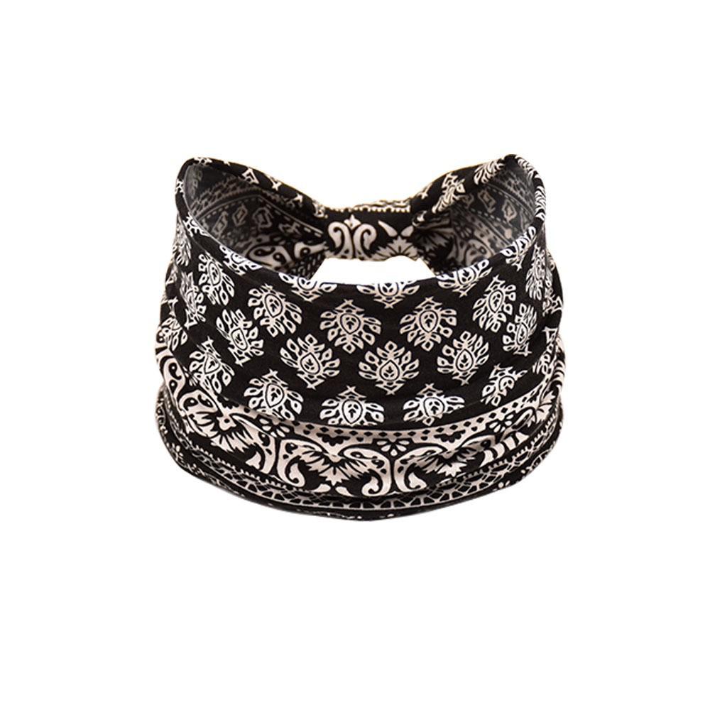Women's Paisley Sport Yoga Headband - Sweat-Absorbing, Elastic Cotton, Bohemian Style