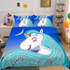 Unicorn Printing Bedding Cover Set Cute Duvet Cover Hot Sale Home Bed Clothes Boys Girls Bedroom Decor Single Double Size Bed Set