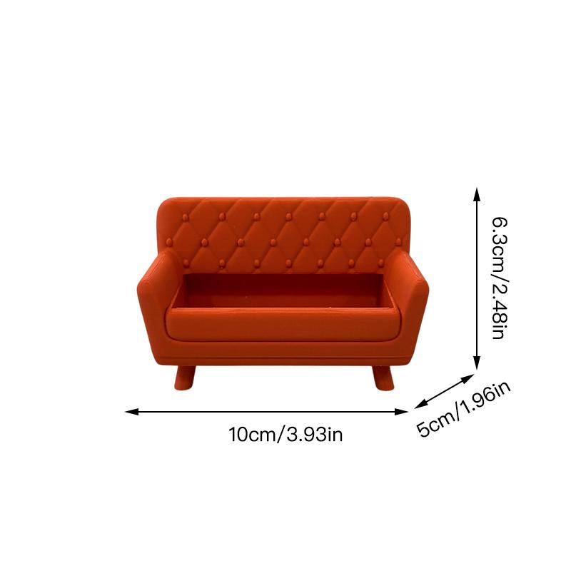 Sofa Flower Pot Succulent Plant Pot Desktop Decoration Dollhouse Furniture Miniature Scene Ornaments оранжевый