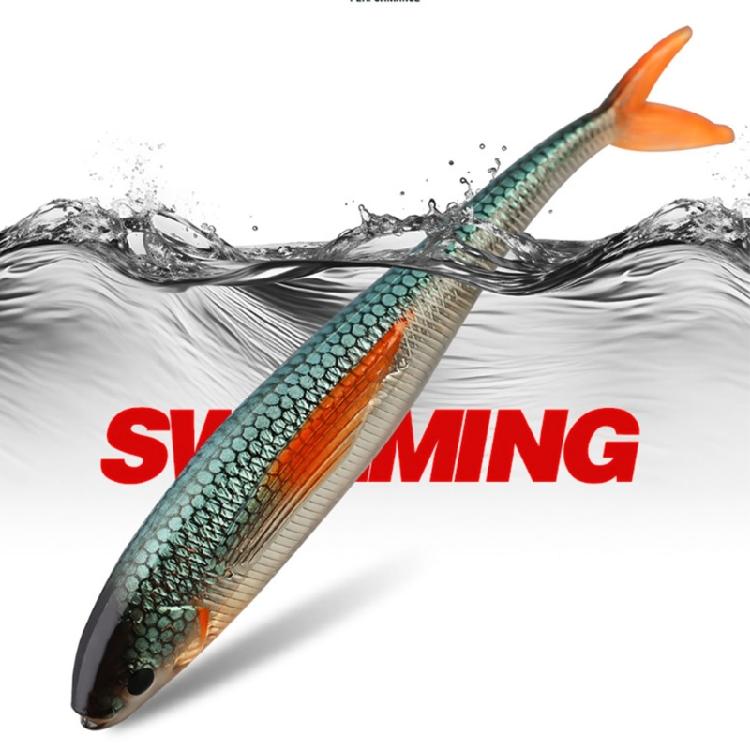 Artificial Swimbait Freshwater Saltwater Soft Lure Swim Baits Fishing Tackle Forked Tail Fishing Lure