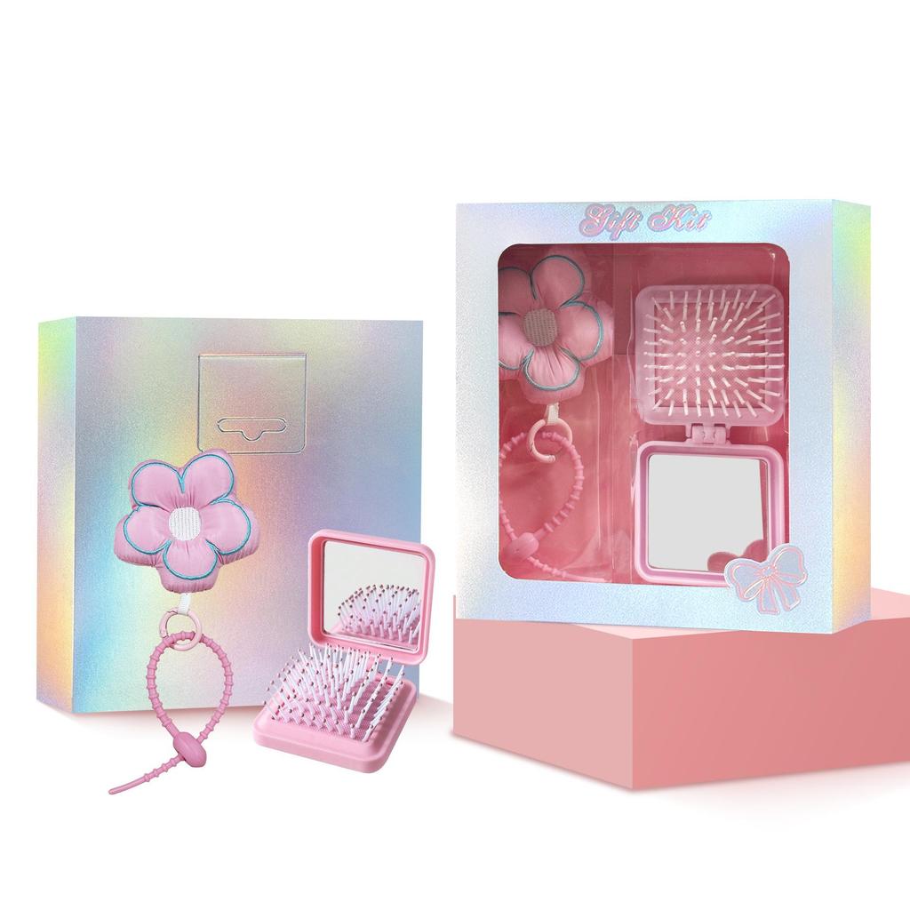 Special Water Transfer Mirror Comb Gift Set for Women and Children