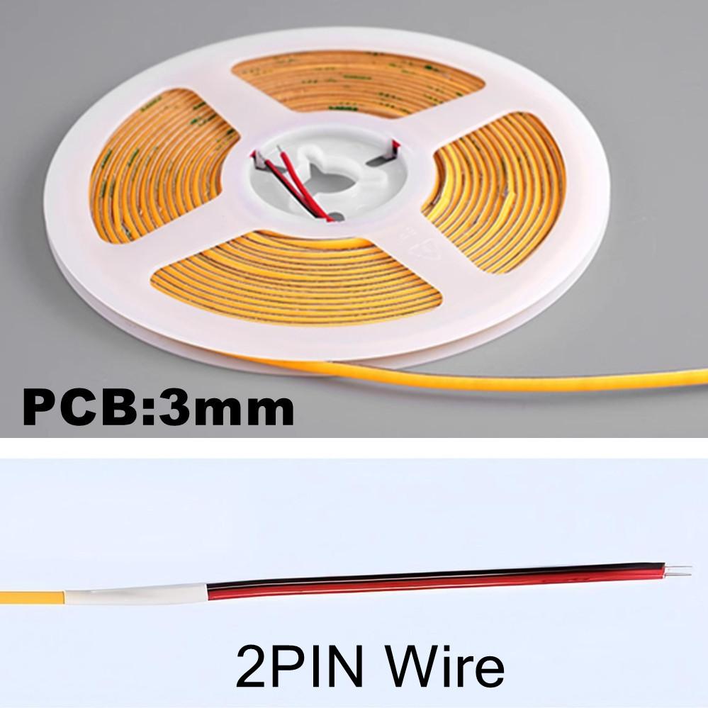 3MM Ultra-dünnes COB LED-Streifen 5V Bunt Dimmbar 3000K 4000K 6000K Hohe Dichte Flexibles Licht 400 LEDs für DIY Heimdeko Lampe