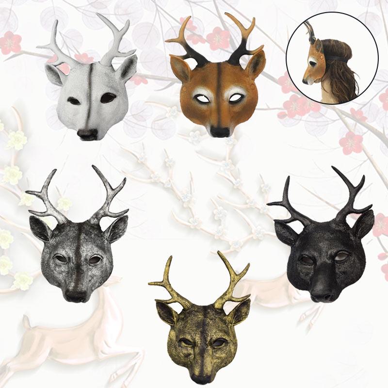 Stunning Deer Mask For Cosplay And Costume Parties Various Color Options