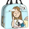 Portable Bento Bag Cartoon Thermal Insulation Bag Aluminum Foil Lunch Bag Student Bento Bag Thickened Thermal Insulation Lunch Box Bag