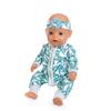 Children's 18-Inch Doll Dress-Up Onesie with Zipper and Accessories