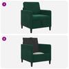 Storage Sofa in Dark Green 72 x 78 x 87 cm Polyester