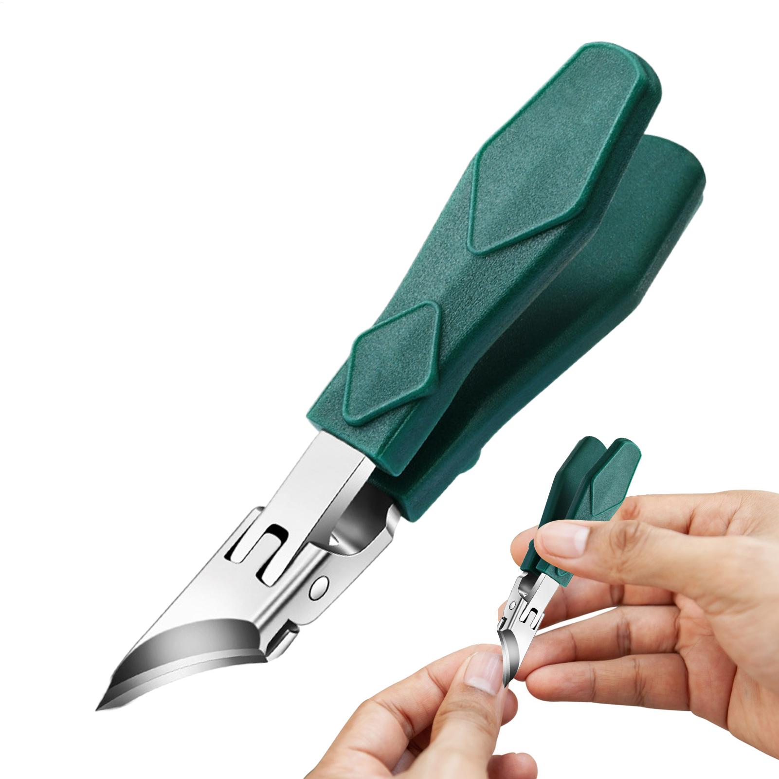 Slanted Nail Clippers Heavy Duty Anti-splash Curved Nail Cutters Pedicure Tools Nail Cutting Beauty Tools for Household verde