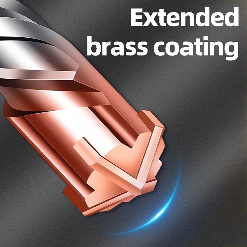 New Upgraded Four-Edged Serrated Cross-Type Impact Drill Bit Concrete Wall-Penetrating Impact Drill Bit High Hardness Drill Bit