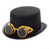 Magician Hat Steampunk Men Hat With Eyeglasses Cosplay Jazz Hat Retro Gothic Hat  Men Women Unisex